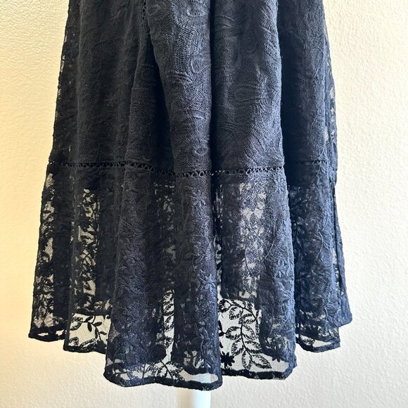 Free People Navy Lace Midi Dress - Picture 3 of 7